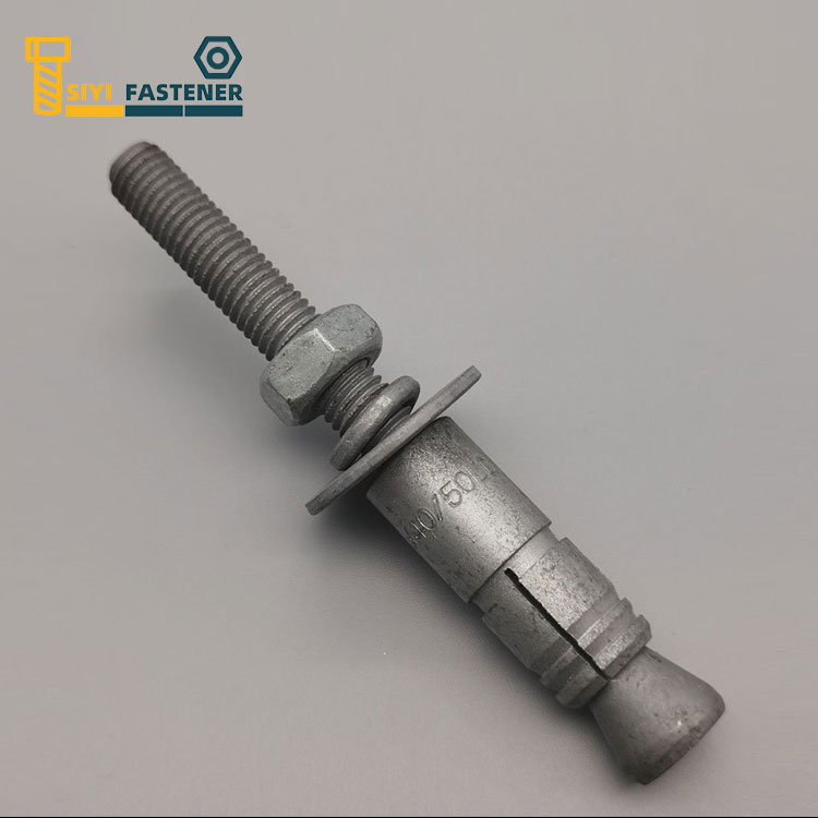 Anclaje de manga HDG galvanizado por inmersión en caliente resistente de acero al carbono