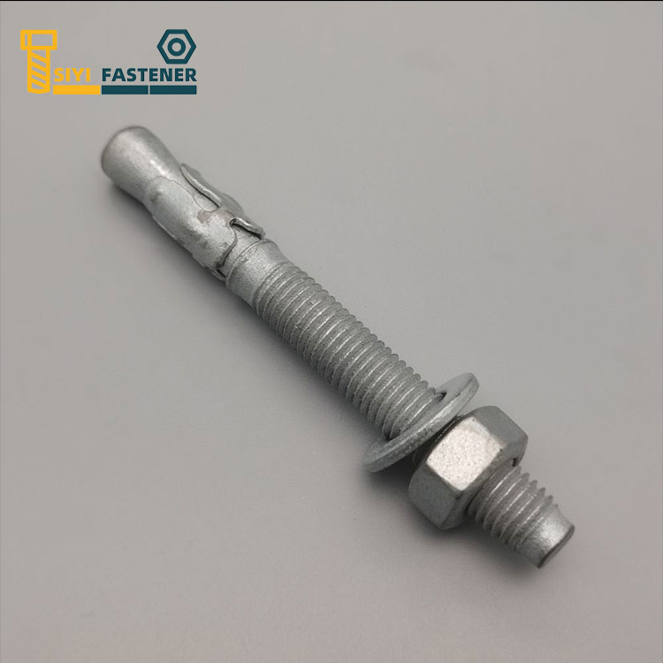 Anclaje de cuña HDG galvanizado por inmersión en caliente de acero al carbono