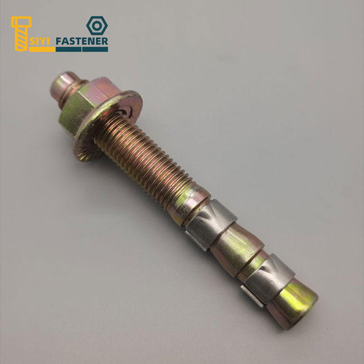 Anclaje de cuña galvanizado de acero al carbono con clips dobles