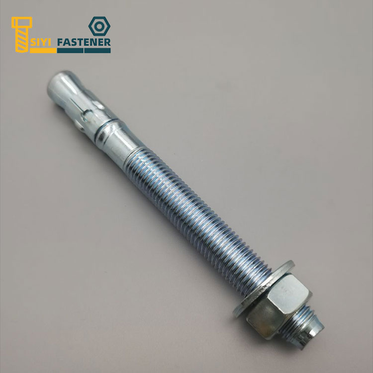 Anclaje de cuña galvanizado de acero al carbono con clip redondo