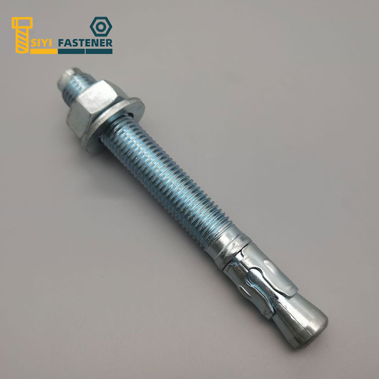 Anclaje de cuña galvanizado de acero al carbono con clip de tres puntos