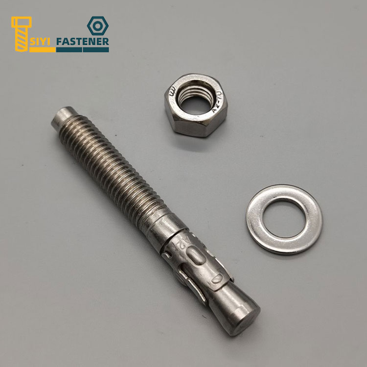 Tuerca y arandela de anclaje de cuña de acero inoxidable 304